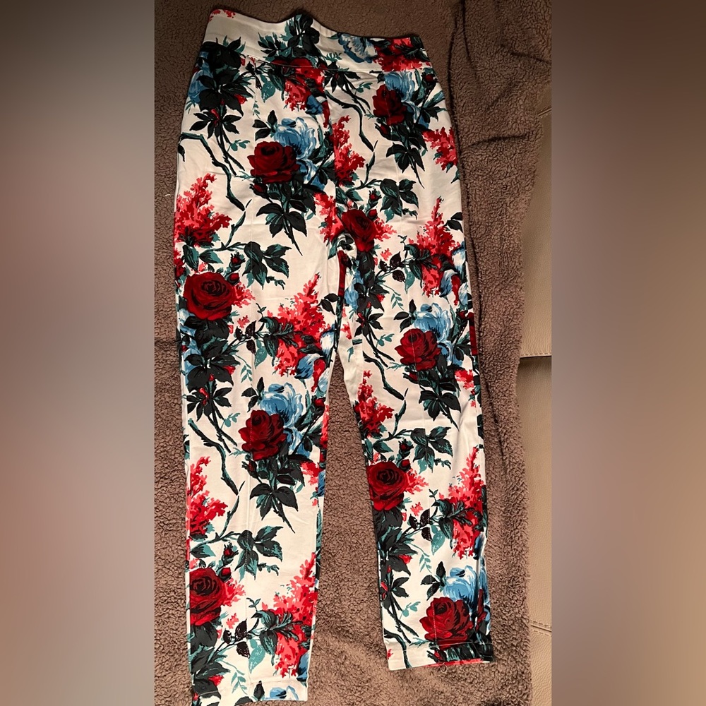 Pug floral trousers sz L